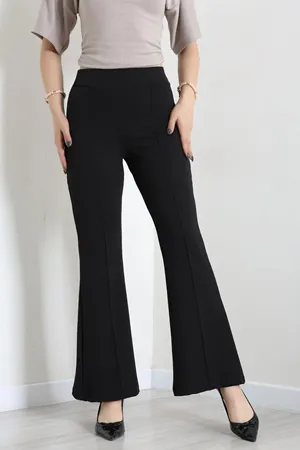 Kadın Zra Krep Zara Pantolon Siyah