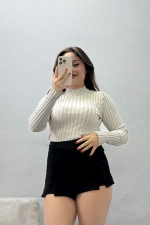 Kadın Uzun Kollu Triko Açıkgri