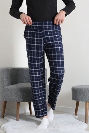 Süet Cepli Erkek Pijama Alt Lacivert