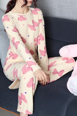 Kadın Süet Alt Üst Aynı Pijama Takımı Bej