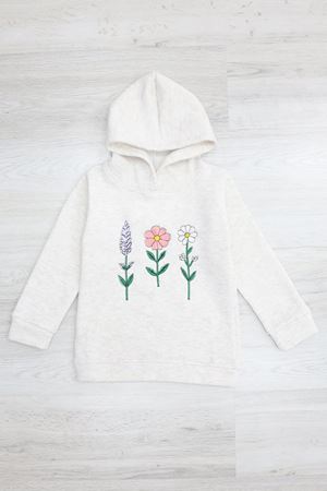 3 İplik Kapşonlu Çocuk Sweat Bej