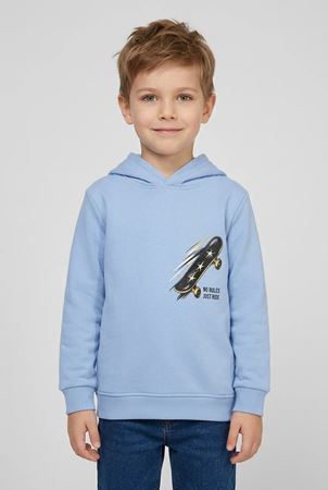 3 İplik Kapşonlu Çocuk Sweat Açıkmavi Model TV-99609