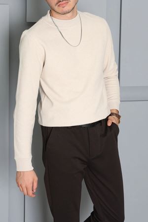 Selanik Yarım Boğazlı Erkek Sweat Bej