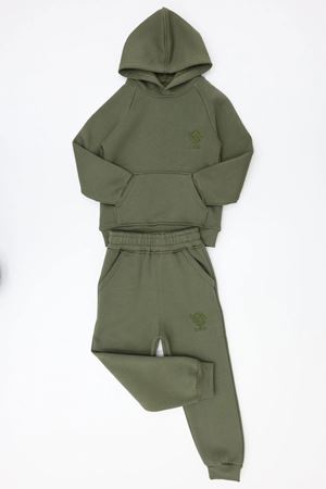 4-11 Yaş 3 İplik Baskılı Erkek Çocuk Takım Haki