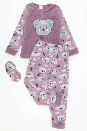 Çocuk 7-10 Yaş Welsoft Pijama Takımı Lila