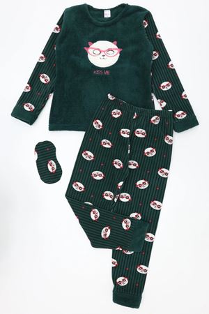 Çocuk 11-14 Yaş Welsoft Pijama Takımı Zümrüt
