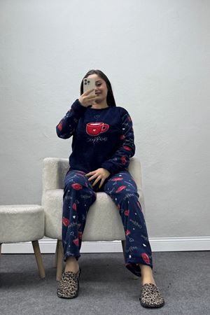 Kadın Welsoft Pijama Takımı Lacivert