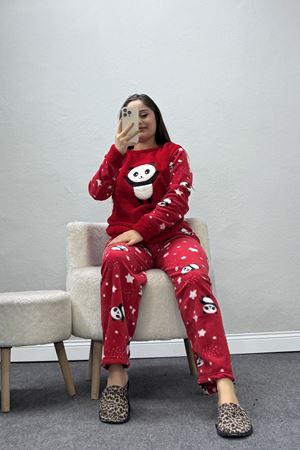 Kadın Welsoft Pijama Takımı Kırmızı