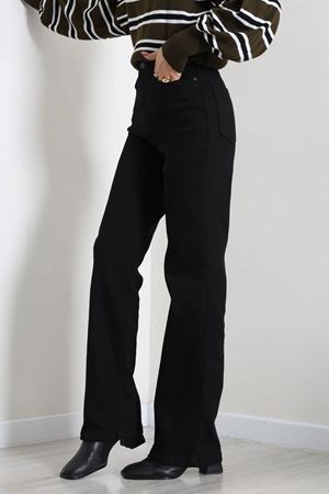 Kadın Straight Kot Pantolon Siyah