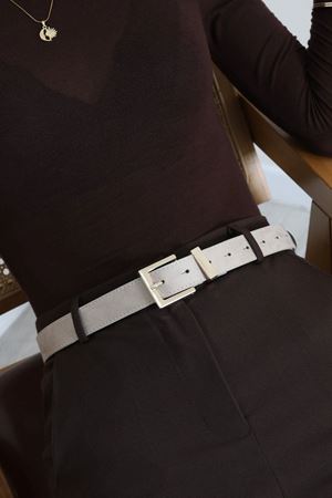 Kadın Süet Kemer Krem Model TV-101332