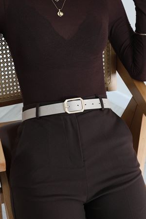 Kadın Süet Kemer Krem Model TV-101337