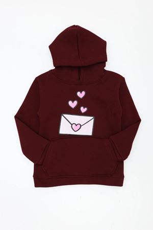 Kanguru Cepli Kapşonlu Çocuk Sweat Bordo Model TV-101493