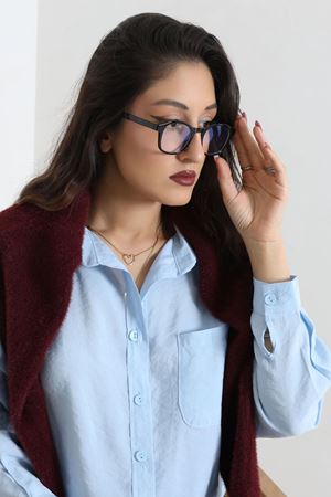 Kadın Mavi Işık Korumalı Ekran Gözlüğü Siyah Model TV-555