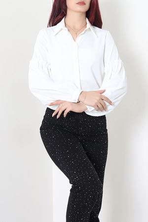 Kadın Cessika Modelli Gömlek Ekru Model TV-101717