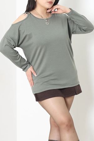 Kadın Örme Modal Toka Detaylı Bluz Açıkhaki