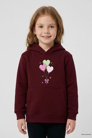 Kanguru Cepli Kapşonlu Çocuk Sweat Bordo Model TV-101915