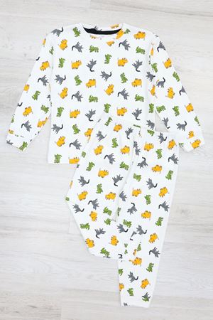 Erkek Çocuk Pijama Takımı Beyazturuncu