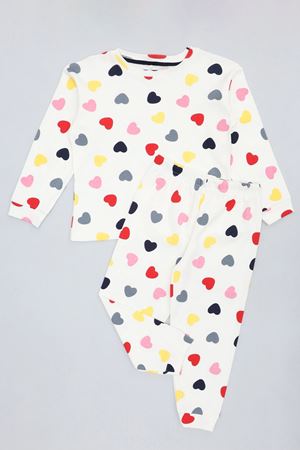 Kız Çocuk Pijama Takımı Beyazkalpli