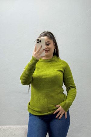 Kadın Bisiklet Yaka Yumoş Body Yeşil