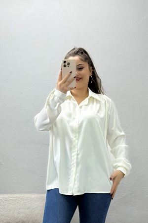 Kadın Cessika Modelli Gömlek Ekru Model TV-101707