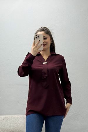 Kadın Cessika Modelli Gömlek Siyah Model TV-101712