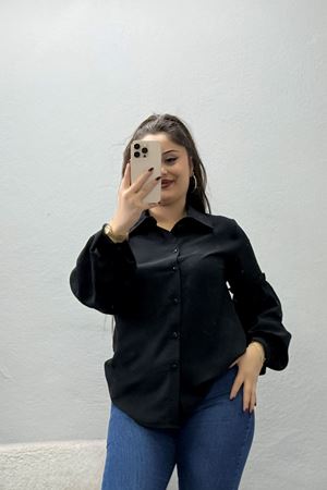 Kadın Cessika Modelli Gömlek Siyah Model TV-101716
