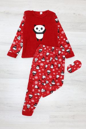 Çocuk 7-14 Yaş Welsoft Pijama Takımı Kırmızıpanda