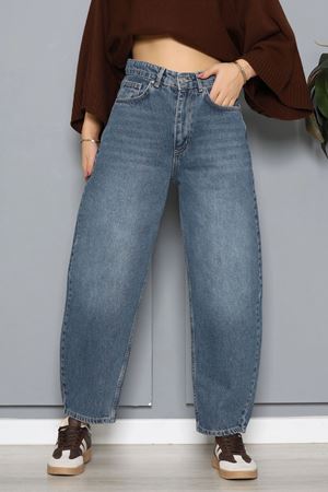 Kadın Baggy Kot Pantolon Mavi Model TV-102404