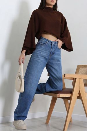 Kadın Baggy Kot Pantolon Mavi Model TV-102577