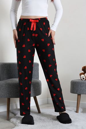 Kadın Süet Pijama Altı Siyah
