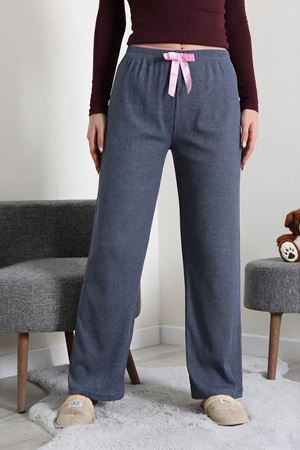 Kadın Ribana Pijama Altı İndigo