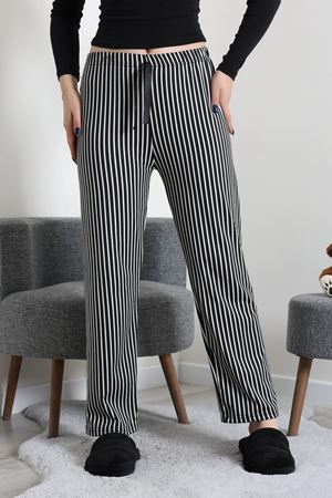 Kadın Sandy Soft Pijama Altı Siyahçizgili