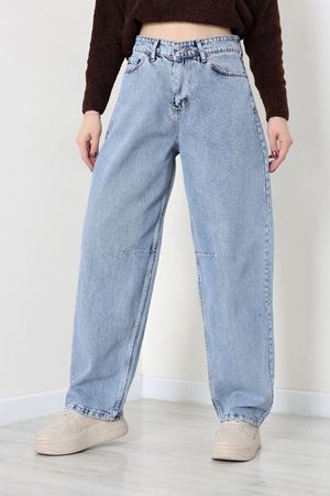Kadın Baggy Kot Pantolon Buz Mavi