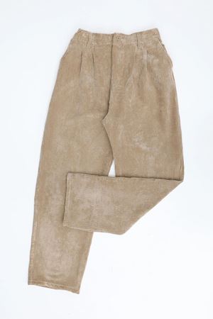 Bol Paça Kadife Erkek Pantolon Camel