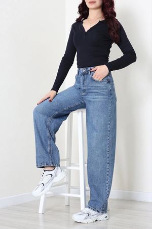 Kadın Baggy Kot Pantolon Açıkmavi Model TV-103552