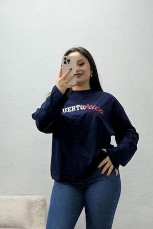 Kadın Süprem Yazılı Baskılı Sweatshirt Lacivert