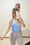 Askılı Önü Çıtçıtlı Bluz Mavi - 10494.1187.
