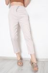 Gabardin Beli Lastikli Pantolon Taş - 603.1247.