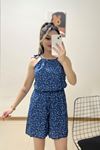 Askılı Şortlu Tulum Saksçiçekli - 6451.316.