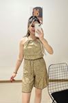 Askılı Şortlu Tulum Vizonçiçekli - 6451.316.
