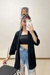 Bürümcük Pervazlı Kimono Siyah - 10887.751.