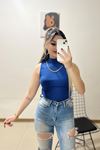 Dik Yaka Kolye Detaylı Bluz Saks - 10951.1723.