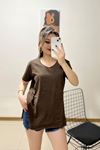 Penye Tunik Tişört Kahve - 1062.275.