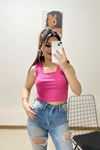 Askılı Crop Bluz Fuşya - 10812.1567.