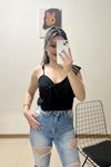 Önü Kat Kat Bluz Siyah - 10690.631.