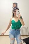 Önü Kat Kat Bluz Yeşil - 10690.631.