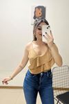 Önü Kat Kat Bluz Sütlükahve - 10690.631.