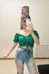 Büzgülü Bluz Koyuyeşil - 10697.631.