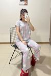 Desenli Pijama Takımı Gridesenli - 10685.1287.