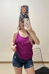 Volanlı Bluz Mor - 10676.1095.